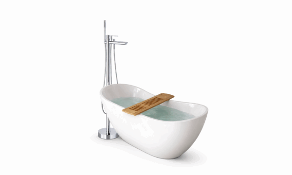 COMBO BANHEIRA DESIGN ITALIANO + MONOCOMANDO DE PISO ALTA + SUPORTE