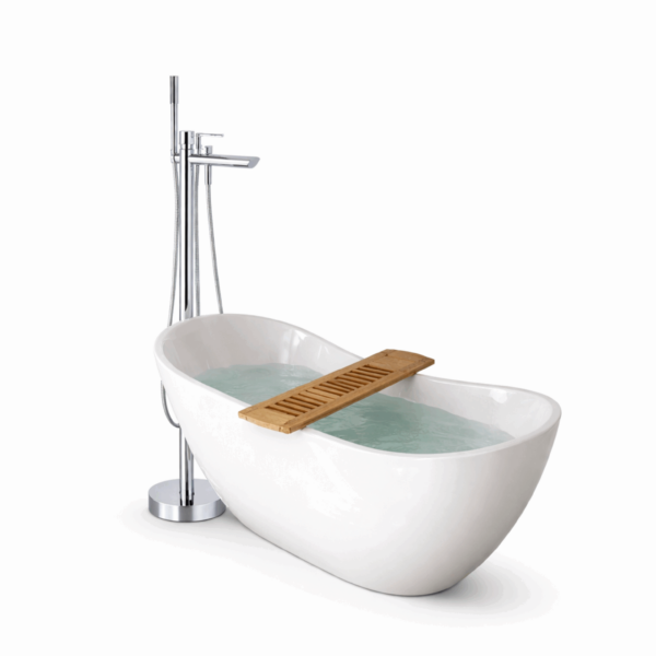 COMBO BANHEIRA DESIGN ITALIANO + MONOCOMANDO DE PISO ALTA + SUPORTE